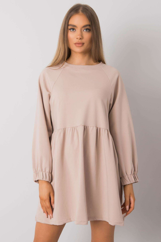 Světle béžové šaty Bellevue s dlouhým...