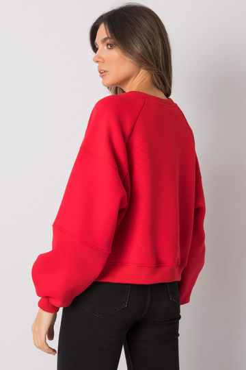 Červená bavlněná mikina...