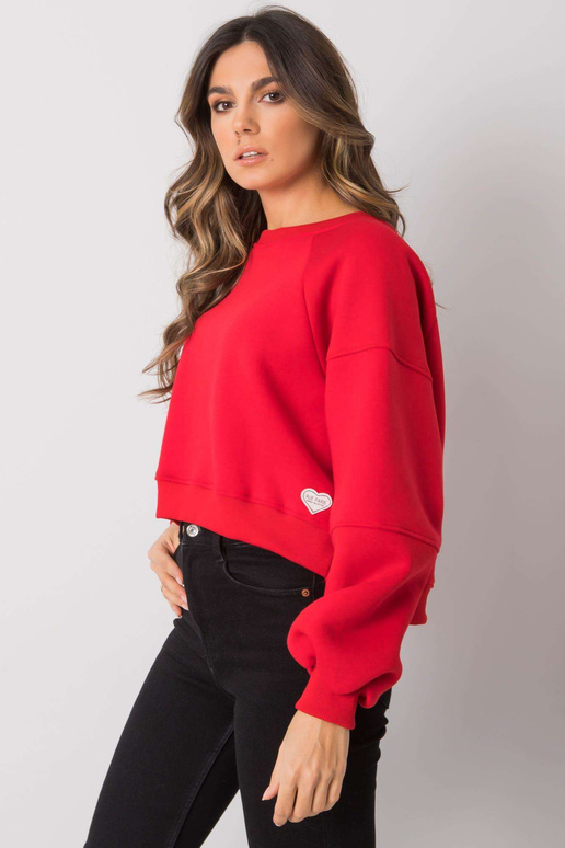 Červená bavlněná mikina Yessie RUE PARIS
