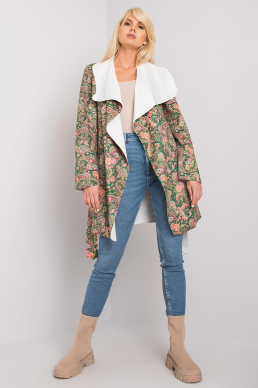 Dámský kabát Aggie s khaki vzorem