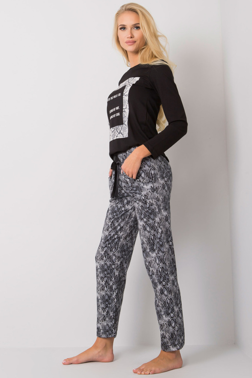 Černá spací souprava s potiskem