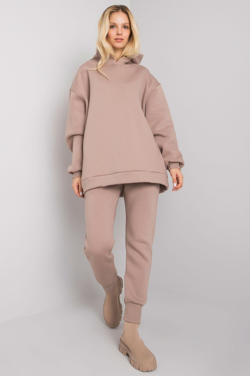 Tmavě béžová dvoudílná mikinová...