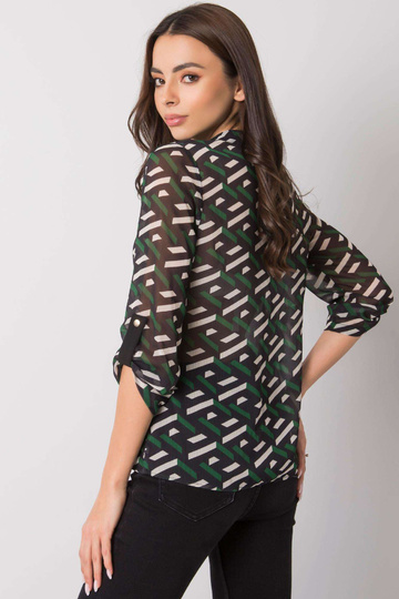 Černozelená halenka pro...