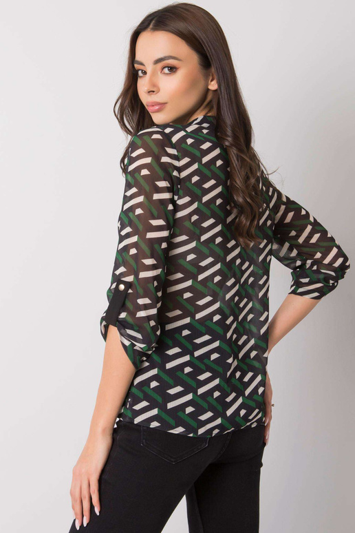 Černozelená halenka pro ženy s...