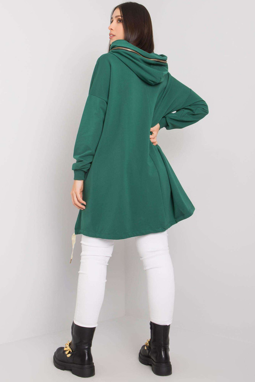 Tmavě zelená bavlněná mikina Allisia...