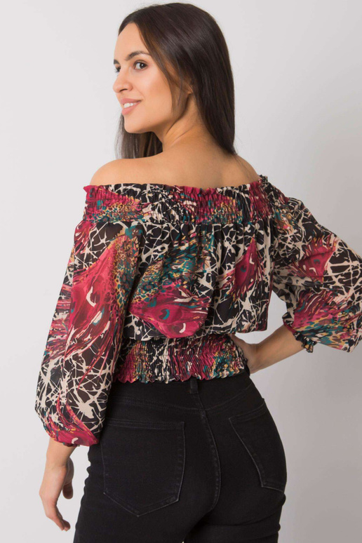 Vínově béžová španělská halenka s...