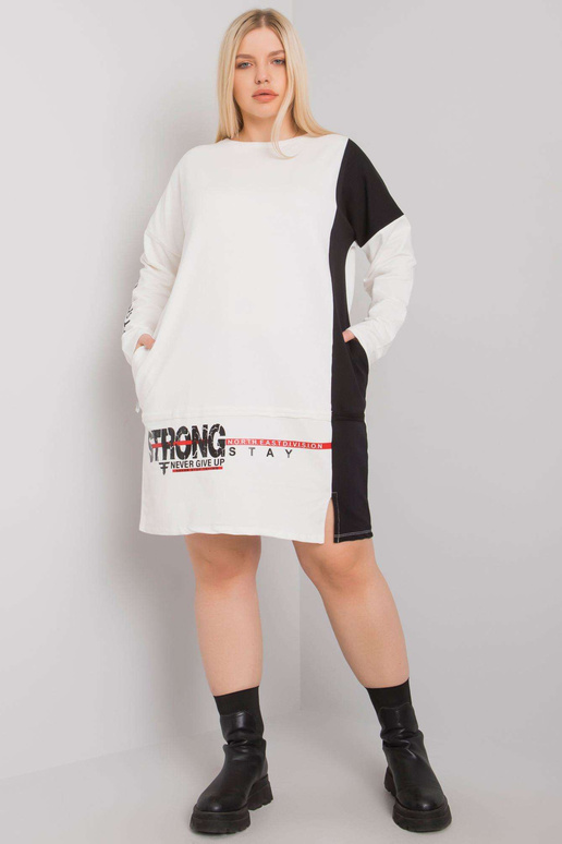 Bavlněná tunika Ecru plus velikosti...