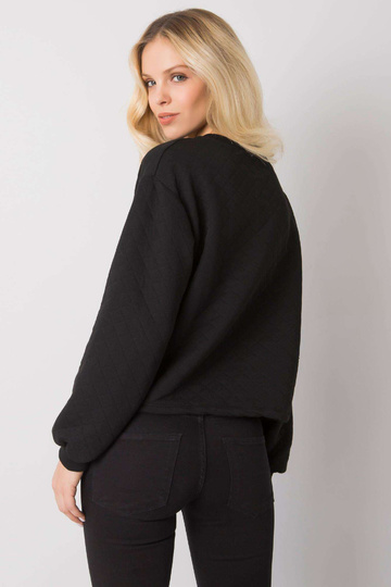 Černá prošívaná mikina bez... 2