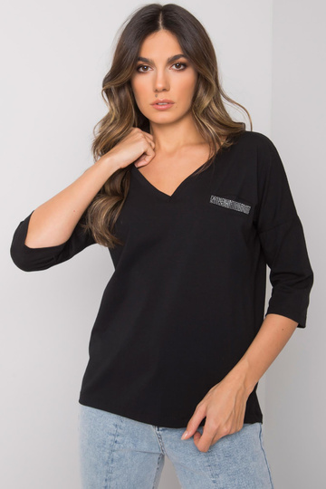 Černá bavlněná ležérní...