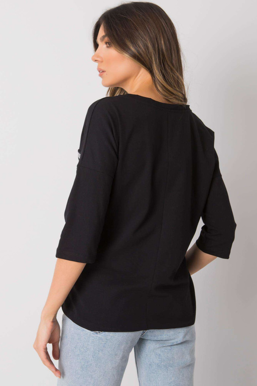 Černá bavlněná ležérní halenka Sofia...