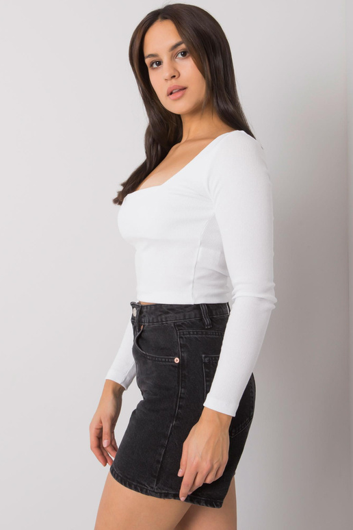 Bílá halenka s krátkými proužky Cammy...