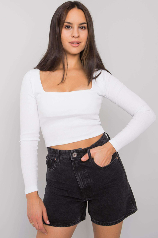 Bílá halenka s krátkými proužky Cammy...