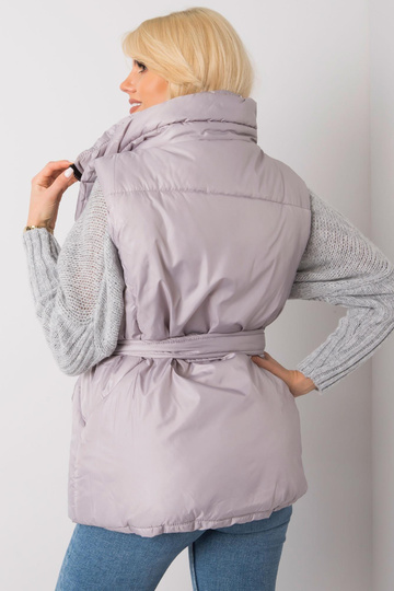 Světle šedá péřová vesta Effie 2