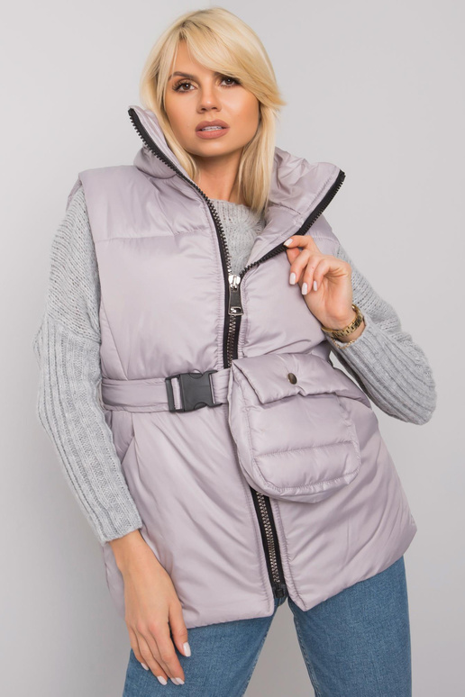 Světle šedá péřová vesta Effie Světle šedá péřová vesta Effie