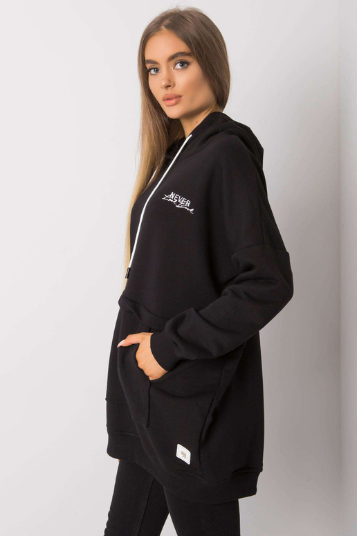 Černá mikina s kapucí Edna