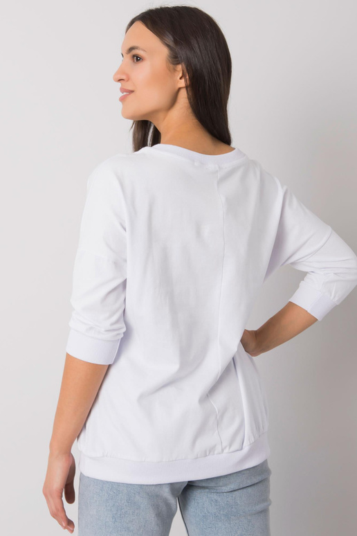 Bílá mikina s nápisem Jolanda RUE PARIS