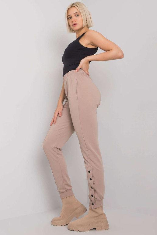 Tmavě béžové tepláky na knoflíky...