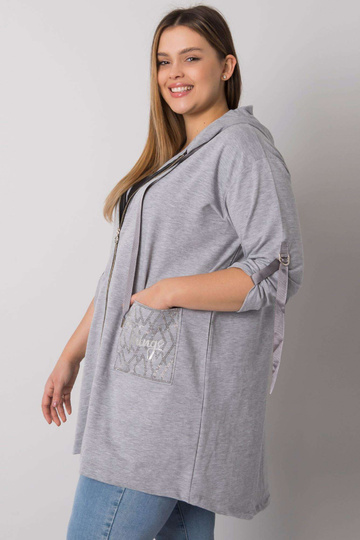 Šedá melange plus size...