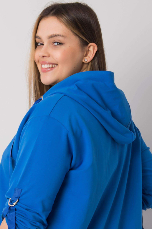 Tmavě modrá mikina plus velikosti...