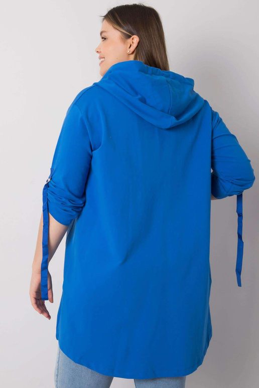 Tmavě modrá mikina plus velikosti...