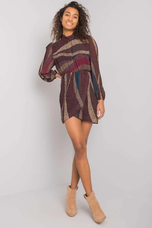 Dámské hnědé šaty s potiskem Brooks