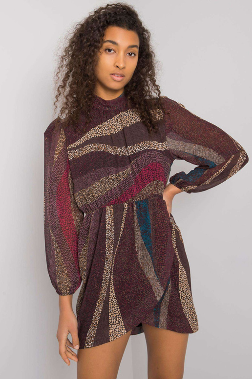 Dámské hnědé šaty s potiskem Brooks