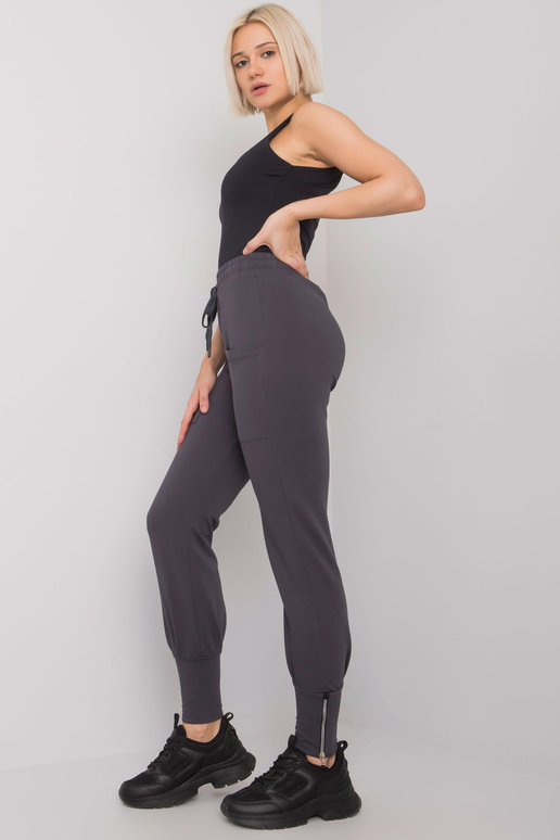 Grafitové tepláky se zipy Cindy RUE...