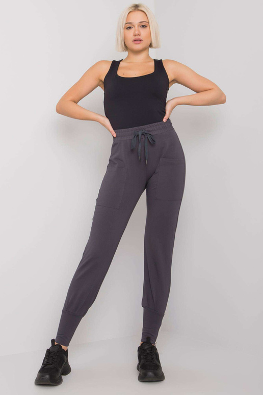 Grafitové tepláky se zipy Cindy RUE...