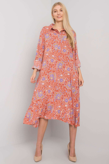 Cihlové volné šaty z...