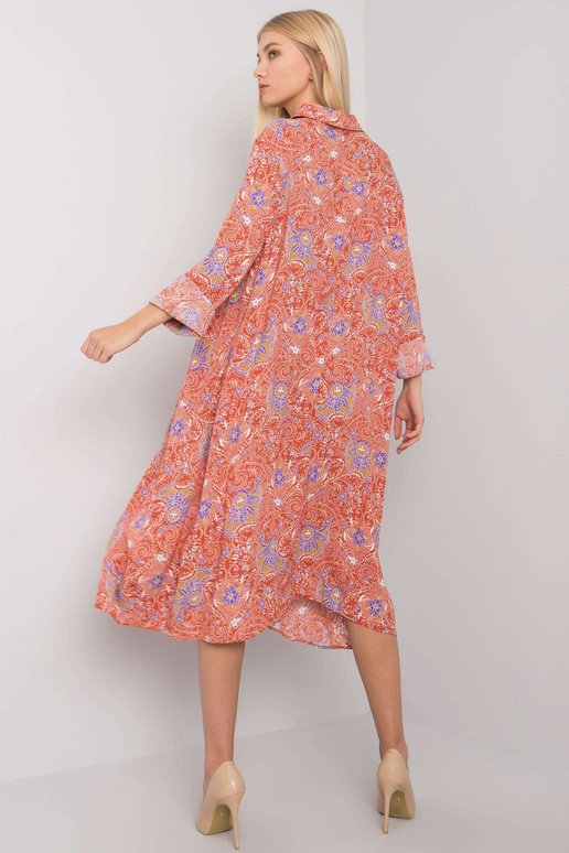 Cihlové volné šaty z Princetonu