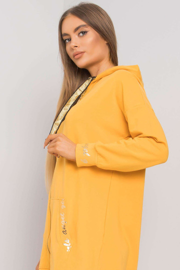 Žlutá dlouhá mikina na zip...