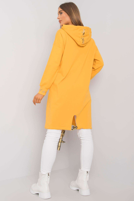 Žlutá dlouhá mikina na zip Ermelinde