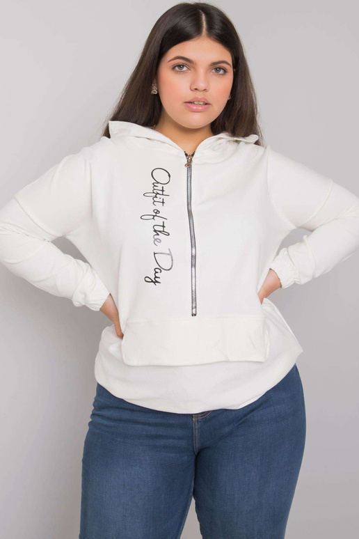 Mikina Ecru Kaylee Plus Size