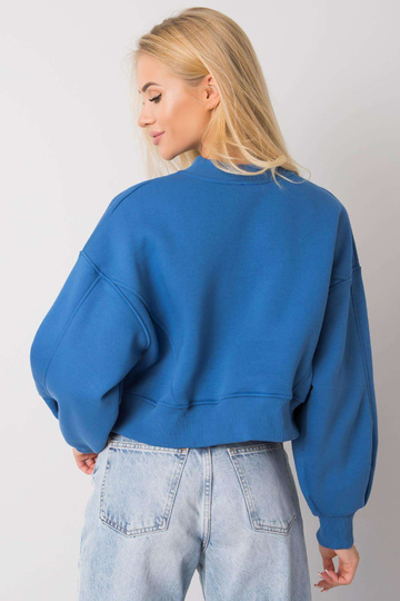 Tmavě modrá mikina bez...