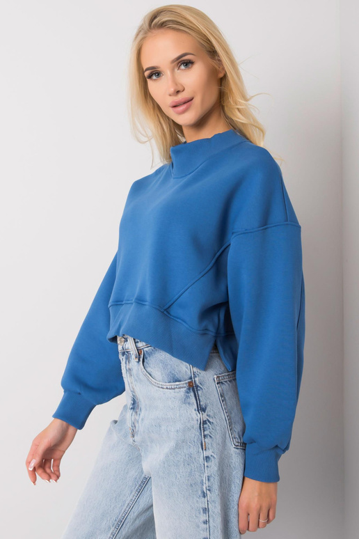 Tmavě modrá mikina bez kapuce Thilde