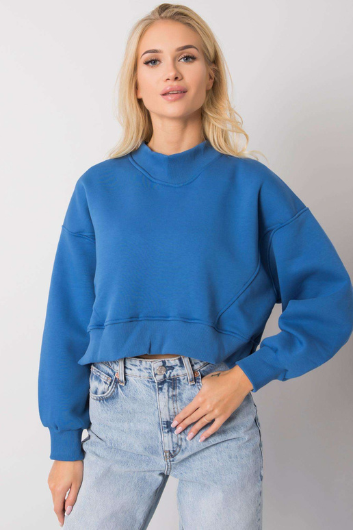 Tmavě modrá mikina bez kapuce Thilde