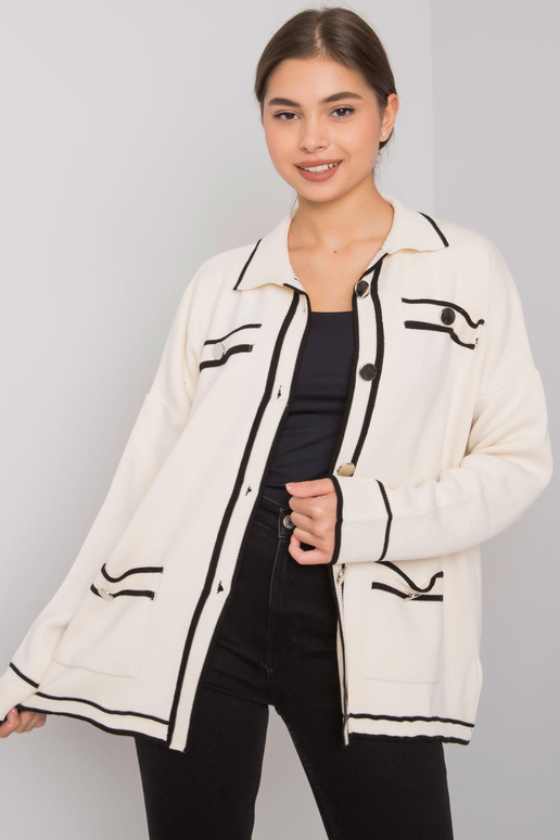 Krémový kardigan s kapsami Shelton