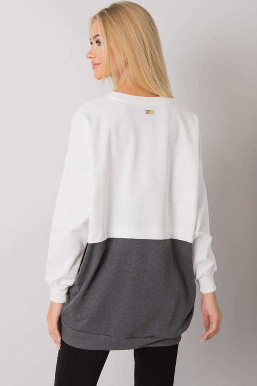 Ecru-tmavě šedá klokaní mikina...