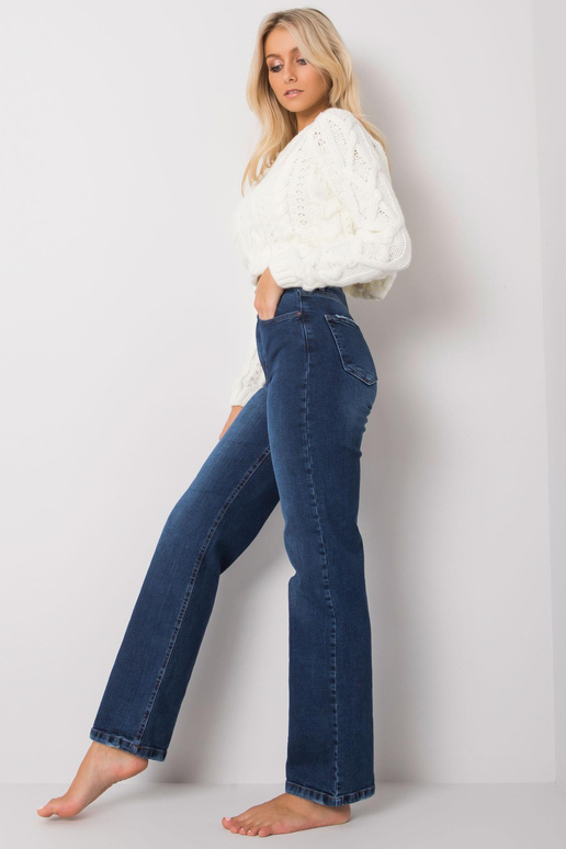 Tmavě modré džíny pro ženy regular...