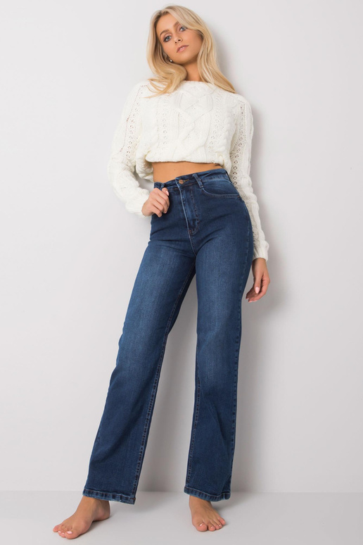 Tmavě modré džíny pro ženy regular...