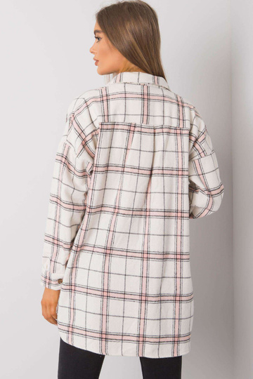 Béžová a růžová kostkovaná...