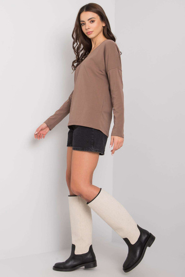 Hnědá dámská halenka s...