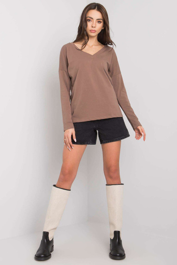 Hnědá dámská halenka s... 2