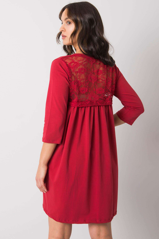 Dámské vínové šaty s krajkou Jamelia...
