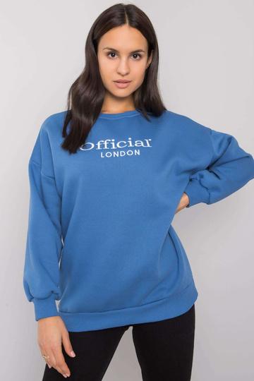 Modrá mikina bez kapuce pro...