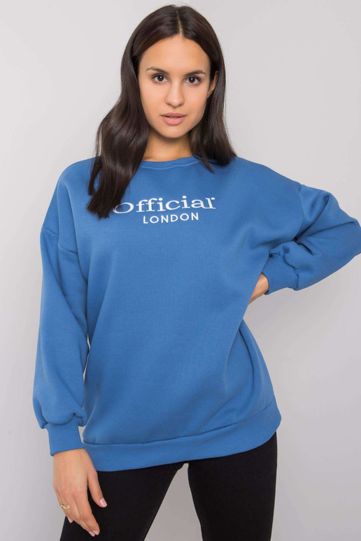 Modrá mikina bez kapuce pro ženy...