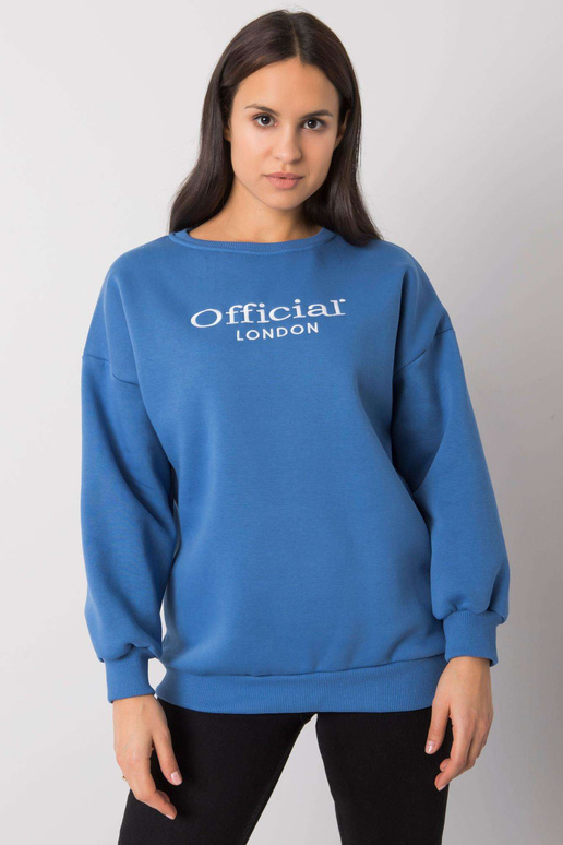 Modrá mikina bez kapuce pro ženy...