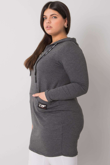 Tmavě šedá bavlněná tunika...