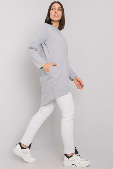 Šedá melanžová tunika větší... 2