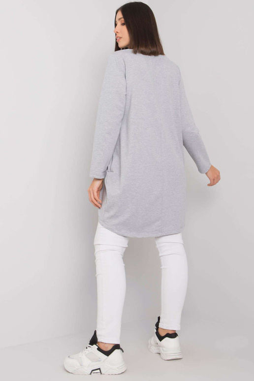 Šedá melanžová tunika větší velikosti...